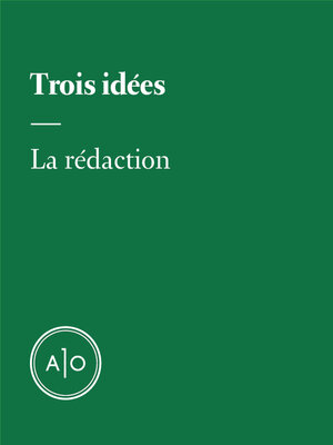 cover image of Trois idées